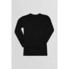 Maillots de corps Ysabel Mora T-shirt chaud manches longues col semi-cygne Noir