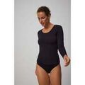 Maillots de corps Ysabel Mora T-shirt basique noir &agrave; manches longues Noir Grenoble