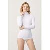 Maillots de corps Ysabel Mora T-shirt thermique blanc &agrave; manches longues et col montant Blanc
