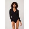 Maillots de corps Ysabel Mora Body thermique &agrave; manches longues Noir