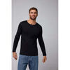 Maillots de corps Ysabel Mora T-shirt chaud en coton noir &agrave; manches longues Noir
