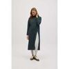 Robe Ysabel Mora Pull maxi vert bouteille chaud avec fente