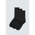 Chaussettes sur Grenoble : Chaussettes Ysabel Mora Lot de 3 chaussettes chaudes en bambou sans revers noirs