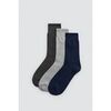Chaussettes Ysabel Mora Lot de 3 chaussettes en laine de couleur fonc&eacute;e Multicolore