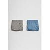 Slips Ysabel Mora Lot de 2 slips gar&ccedil;on en coton bleu et gris Multicolore