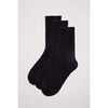 Chaussettes Ysabel Mora Lot de 3 chaussettes basiques femme noires sans revers