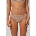 Slips Ysabel Mora Mini-culotte en dentelle nude Beige Grenoble