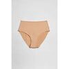 Slips Ysabel Mora Culotte haute basique nude en coton Beige