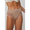 Slips Ysabel Mora Culotte haute en tulle vison Marron