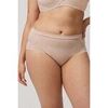 Slips Ysabel Mora Culotte haute en tulle nude Beige