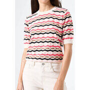 Sweat-shirt Garcia Pull ray&eacute; MAILLE Whitecap Rose