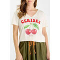 Tee-shirts sur Grenoble : T-shirt Dogg Tee Shirt LE TEMPS DES CERISES ALYNE Off White Cerise