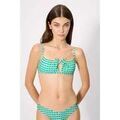 Maillots de bain sur Grenoble : Maillots de bain Ysabel Mora Haut de bikini triangle &agrave; imprim&eacute; g&eacute;om&eacute;trique vert, bonnet B Vert