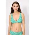 Maillots de bain sur Grenoble : Maillots de bain Ysabel Mora Haut de bikini triangle &agrave; imprim&eacute; g&eacute;om&eacute;trique vert, bonnet C Vert