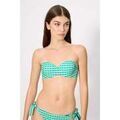 Maillots de bain sur Grenoble : Maillots de bain Ysabel Mora Haut de bikini bandeau &agrave; imprim&eacute; g&eacute;om&eacute;trique vert, bonnet B Vert