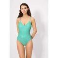 Maillots de bain sur Grenoble : Maillots de bain Ysabel Mora Maillot de bain vert &agrave; imprim&eacute; g&eacute;om&eacute;trique, bonnet B Vert