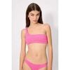 Maillots de bain Ysabel Mora Haut de bikini asym&eacute;trique &agrave; texture rose, bonnet B Rose