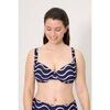 Maillots de bain Ysabel Mora Haut de bikini amincissant &agrave; imprim&eacute; vagues marines, bonnet F Marine