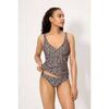 Maillots de bain Ysabel Mora Haut de tankini amincissant imprim&eacute; &agrave; paillettes, bonnet C Multicolore