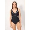 Maillots de bain Ysabel Mora Maillot de bain amincissant &agrave; paillettes noires, bonnet B Noir