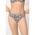 Maillots de bain sur Grenoble : Maillots de bain Ysabel Mora Culotte de bikini noire en micropiqu&eacute; &agrave; motif de feuilles Noir