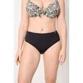 Maillots de bain sur Grenoble : Maillots de bain Ysabel Mora Culotte de bikini amincissante taille haute en micropiqu&eacute; noir Noir