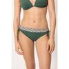 Maillots de bain Ysabel Mora Culotte de bikini midi en micropiqu&eacute; imprim&eacute; vert bouteille Vert