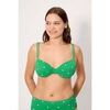 Maillots de bain Ysabel Mora Haut de bikini vert &agrave; pois en piqu&eacute;, bonnet D Vert
