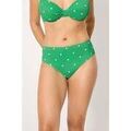 Maillots de bain sur Grenoble : Maillots de bain Ysabel Mora Culotte de bikini gainante taille haute en piqu&eacute; vert &agrave; pois. Vert