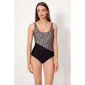 Maillots de bain sur Grenoble : Maillots de bain Ysabel Mora Maillot de bain amincissant imprim&eacute; &agrave; paillettes, bonnet B Multicolore