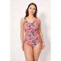 Maillots de bain sur Grenoble : Maillots de bain Ysabel Mora Maillot de bain gainant en piqu&eacute; imprim&eacute; tropical, bonnet C Multicolore