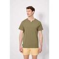 Tee-shirts sur Grenoble : T-shirt Ysabel Mora T-shirt basique &agrave; manches courtes et col henley vert Vert