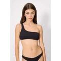 Maillots de bain sur Grenoble : Maillots de bain Ysabel Mora Haut de bikini asym&eacute;trique, texture noire, bonnet B Noir