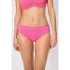 Maillots de bain Ysabel Mora bas de bikini midi rose textur&eacute; Rose