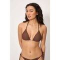 Maillots de bain Ysabel Mora Haut de bikini triangle marron ajour&eacute;, bonnet B Marron Grenoble