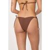 Maillots de bain Ysabel Mora Bas de bikini br&eacute;silien &agrave; n?uds, tissu ajour&eacute;, marron Marron