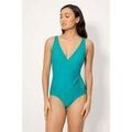 Maillots de bain sur Grenoble : Maillots de bain Ysabel Mora Maillot de bain gainant turquoise orn&eacute; d'un n?ud, bonnet B Bleu