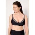 Maillots de bain sur Grenoble : Maillots de bain Ysabel Mora Haut de bikini amincissant &agrave; imprim&eacute; paillet&eacute; noir, bonnet E Noir