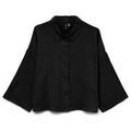 Chemises sur Grenoble : Chemise Vero Moda CHEMISIER VMNATALI CROP SHIRT WVN GA NOOS - Noir - XL