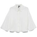 Chemises sur Grenoble : Chemise Vero Moda CHEMISIER VMNATALI CROP - SNOW WHITE - M