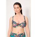 Maillots de bain Ysabel Mora Haut de bikini amincissant &agrave; imprim&eacute; feuilles, bonnets D et E Multicolore Grenoble