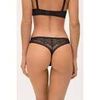 Strings Ysabel Mora string en dentelle noire Noir