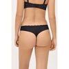 Strings Ysabel Mora String en dentelle noire Noir