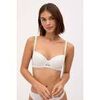 Emboitants Ysabel Mora Soutien-gorge push-up blanc avec dentelle blanche Blanc