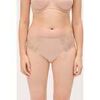 Slips Ysabel Mora Culotte midi couleur chair avec d&eacute;tails en dentelle Beige