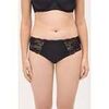 Slips Ysabel Mora Culotte midi avec d&eacute;tails en dentelle noire Noir