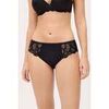 Slips Ysabel Mora Culotte midi en dentelle noire Noir