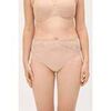 Slips Ysabel Mora Culotte taille haute avec d&eacute;tails en dentelle couleur chair Beige