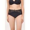 Slips Ysabel Mora Culotte taille haute avec d&eacute;tails en dentelle noire Noir