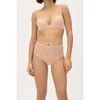 Slips Ysabel Mora Culotte taille haute en dentelle couleur chair Beige